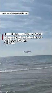 Pilot Rescued After Small Plane Crashes into Ocean Off Boca Raton #shorts