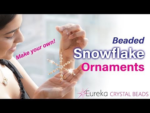 ❄ Make your own sparkly Beaded Snowflake Ornaments Beginner DIY Holiday Tutorial ❄