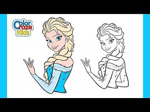 Elsa Coloring Page | Frozen Princess Art for Kids
