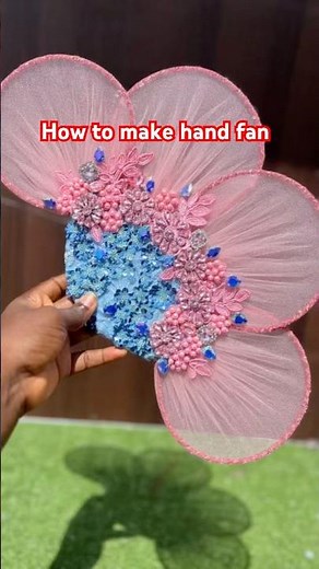 How to Make a Beautiful Bridal Hand Fan 💕 (Full Tutorial on My Channel)