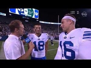 Gunner & Baylor Romney Postgame Interview - BYU vs. ASU