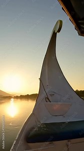 Sailing around the lake in a traditional boat on a sightseeing excursion from Shkoder in Shiroka. Albania