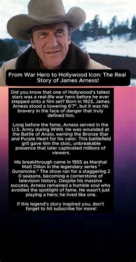 From War Hero to Hollywood Icon: The Real Story of James Arness!
