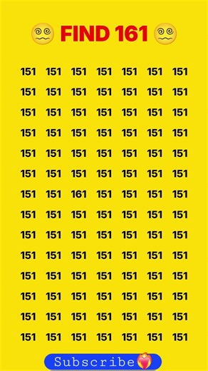 Impossible Challenge: Where is the 161? ⏳️❤️‍🔥 #shorts #braingames #games #t20worldcup #files