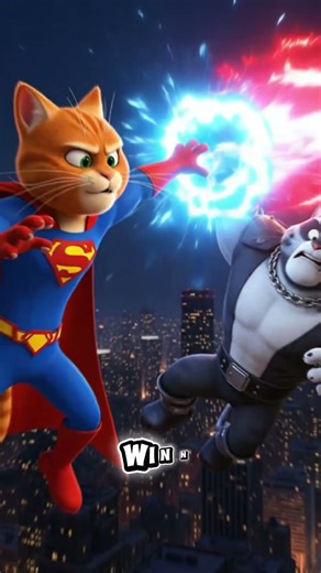Liao Becomes a Super Cat Hero… But Brutus Strikes From Space! 🚀🐱⚡ #catshorts