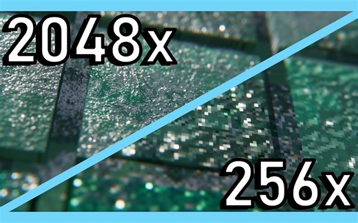 Minecraft 原版高清PBR材质分享- Faithful PBR（Java版和基岩版） 256x vs 2048x - 2K