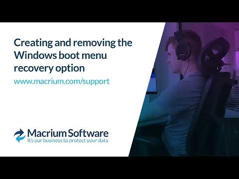 Creating and removing the Windows boot menu recovery option