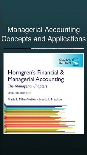 Managerial Accounting Concepts and Applications
