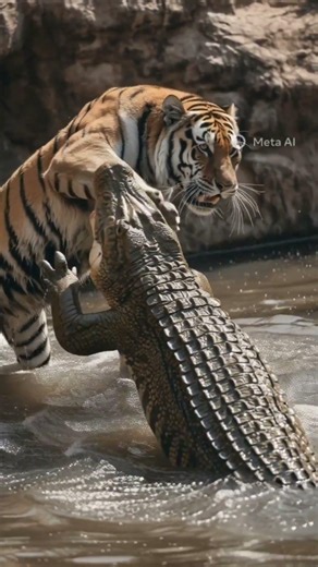 Tiger vs Crocodile – The Most Terrifying Battle Ever Caught Near a River.#wildlife #animals