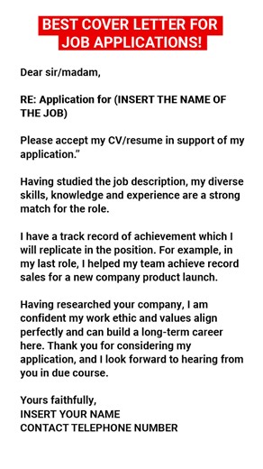 716K views · 4.9K reactions | BEST COVER LETTER FOR JOB APPLICATIONS - INTERVIEW QUESTIONS ANSWERS TIPS #jobinterview #interviewquestionsandanswers #jobs #interview #fyp #fbreelsvideo #interviewskills #howtopassaninterview #foryoupageシ #interviewanswers #jobinterviewtips | English Tuition | Facebook