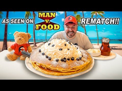 Rematching MAC 24/7’s Man vs Food Pancake Challenge That Humbled Me in Honolulu, Hawaii!!