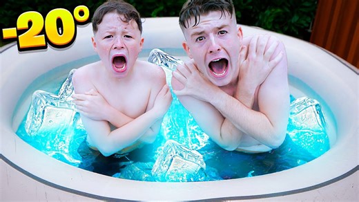 Last to leave frozen hot tub wins big family challenge