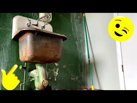 FAUCET REPLACEMENT ON OLD 1948 CAST IRON SLOP SINK