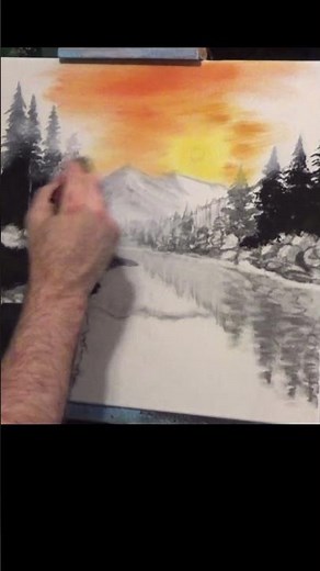 How It Started - Autumn Magic 🍂 | Oil Painting Transformation #shorts