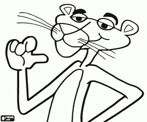 Pink Panther coloring page printable game