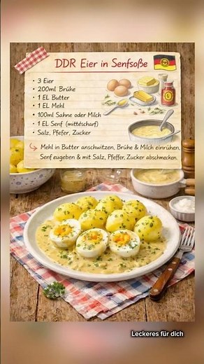 Eier in Senfsoße #eier #senf #senfsoße #rezept