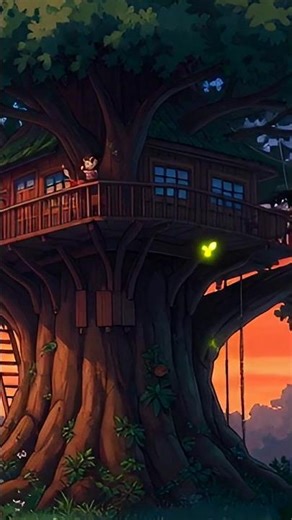 Peaceful Treehouse Evening 🌅 | Relaxing Nature Vibes