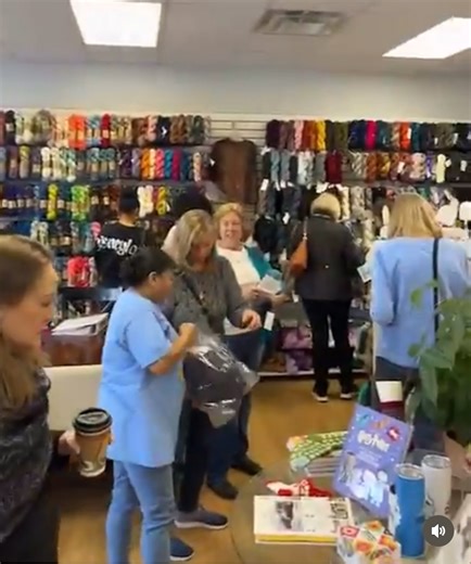 LIVE from this morning. 🎉 The entire day was amazing. 🤩 Thanks to everyone’s support ❤️❤️❤️ The Emma’s Trunk Show is here until December 3rd. #charlotteyarn #lys #knit #crochet #cltnc #yarn | Charlotte Yarn