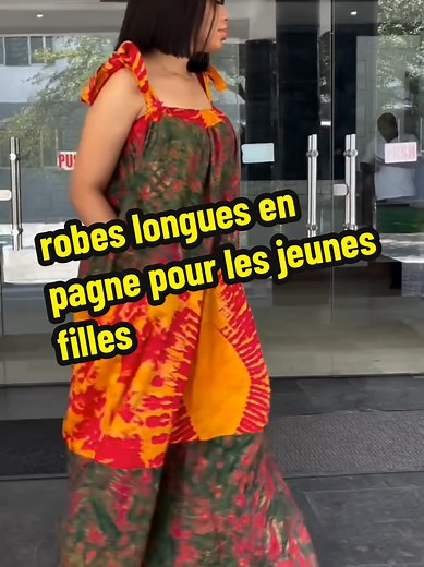 Robes longues en pagne pour les jeunes filles