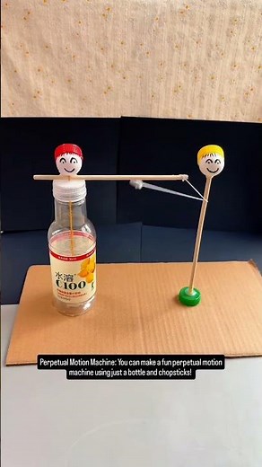 DIY Perpetual Motion Machine Using a Plastic Bottle & Chopsticks | Amazing Science Craft