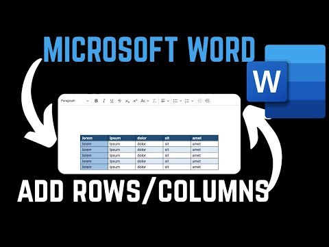 How To Add Rows And Columns On Table In Microsoft Word