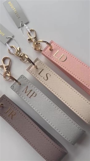 Personalized Initial Wristlet Keychain: Faux Leather Car Keyring - Etsy UK