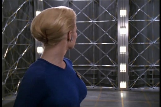 Starfleet Records. Starfleet Personnel: Kathryn M. Janeway, Captain of the USS Voyager. The hope of getting home? "Captain's log, stardate 54208.3. Last month's data stream from Starfleet never arrived, so the crew is looking forward to this one with even more anticipation than usual. We could all use some news from home." Walking through a corridor on USS Voyager, Tom Paris asks Harry Kim about the status of the latest Starfleet data stream. Kim says he's working on it, but Paris reminds him th