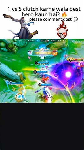 1 Vs 5 CLUTCH KARNE WALA BEST HERO KAUN HAI? #mobilelegends #shorts #mlbb