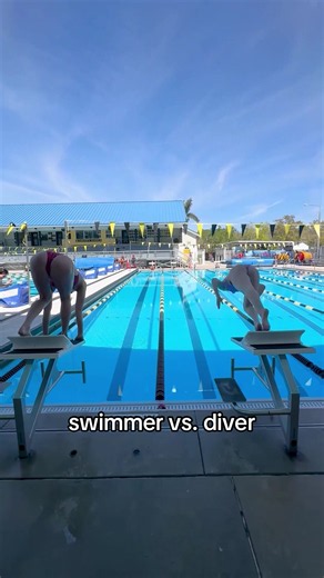 when two worlds collide 🤝 @Molly Carlson @summer #swimming #cliffdiving #relayrace #swim