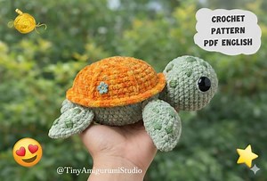Turtle Crochet Pattern (PDF) | Stuffed Amigurumi Turtle Toy | English Instructions - Etsy
