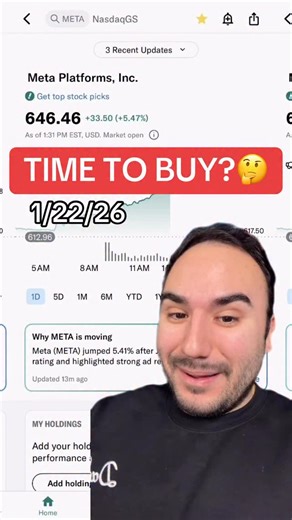 Anastasios Serfes | Meta Stock EXPLODING! Time To BUY!?🚨 #meta #metastock #stocks #stockmarket #finance | Instagram