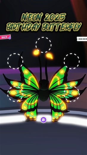Better Late Than Never! Neon 2025 Birthday Butterfly!