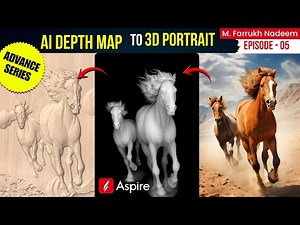 AI Depth Map | 3D Portrait using Sculpt OK | Tutorial in Aspire | CAD CAM Gateway | Lecture 5