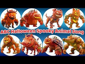 Spooky Pumpkin Animal ABC Sounds Song 🎃 Halloween Animal Sounds | Learn ABC Alphabet for Kids 👻