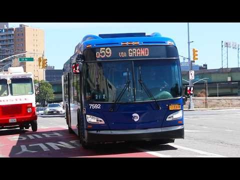NYCT Bus: 2019 New Flyer XD40 #7592 on the Q59 at Queens Blvd and 59th Avenue / Woodhaven Blvd