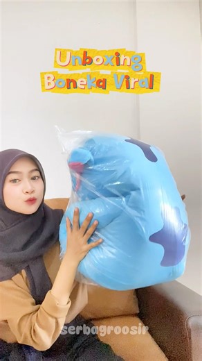 Unboxing boneka stitch jumbo super lucuu😍