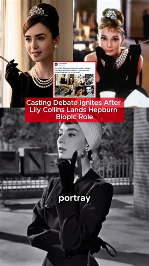 lily collins has been cast as audrey hepburn in the upcoming biopic.#PopCulture #popculturenews #foryou #audreyhepburn #lilycollins