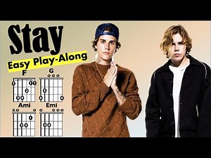 Stay (The Kid LAROI, Bieber) EASY Guitar/Lyric Play-Along