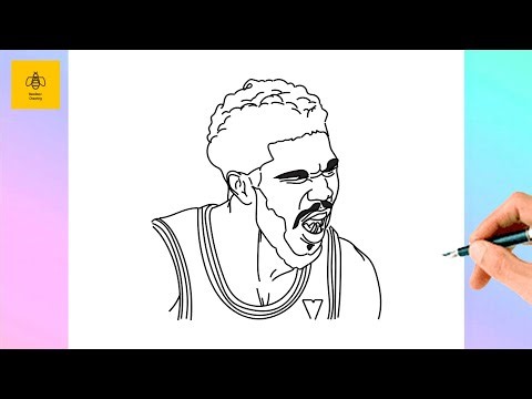 How to Draw Jayson Tatum – Step-by-Step Basketball Art Tutorial