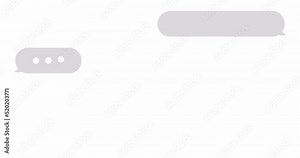 Message animation. Chat notifications. Speech bubbles. Concept of sms and online communication. Alpha channel. 4K