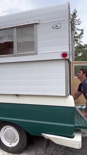 Pop-up anywhere you please. This 1965 Ford F-100 Custom Cab is a Canadian-market long-bed pickup that was fitted with an Alaskan Camper solid-sided pop-up camper. Tap the #BringaTrailer linkinbio to see the full listing. #camper #overlanding #camperlife #ford #camping