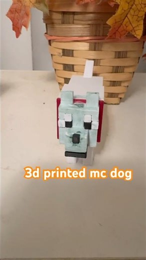 Minecraft dog 3d print