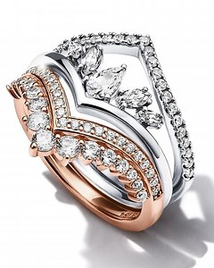 Pandora | Turn it upside down. Pandora’s wishbone rings are perfect for stacking, whichever way you wear them. Stack them high in opposite directions... | Instagram