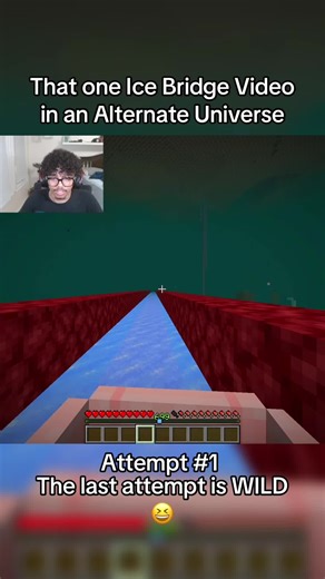 That One Ice Bridge Video in an Alternate Universe #Minecraft #minecraftmemes #minecrafter #fyp #showeritoo
