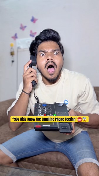 “A Kid’s First Phone = Landline”🤩#barish #90s #phone #relatable #fun #nostalgia #yt #funny #explore