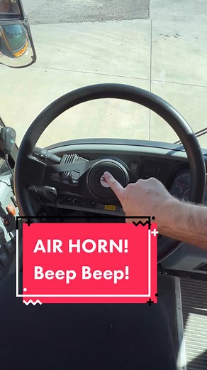 School Bus Gets People Moving with Air Horn!