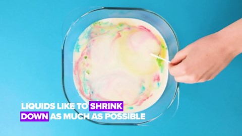 Magical colourful milk for kids' experiment