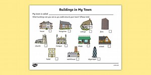 Buildings In My Town Worksheet