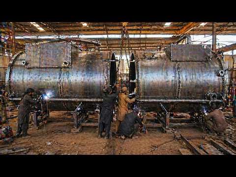 How Workers Join a Massive Waste Tanker in Heavy Workshop | Full Fabrication Process