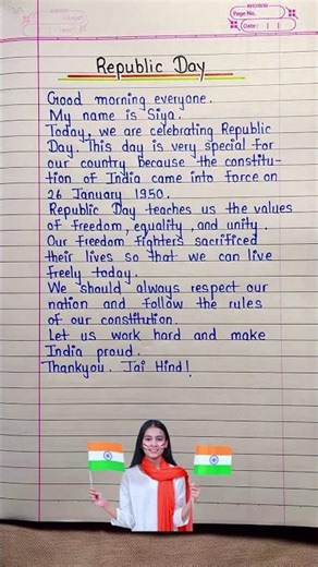 Speech on Republic Day in English 🇮🇳 Republic day speech 2026 🇮🇳 26 January speech for students